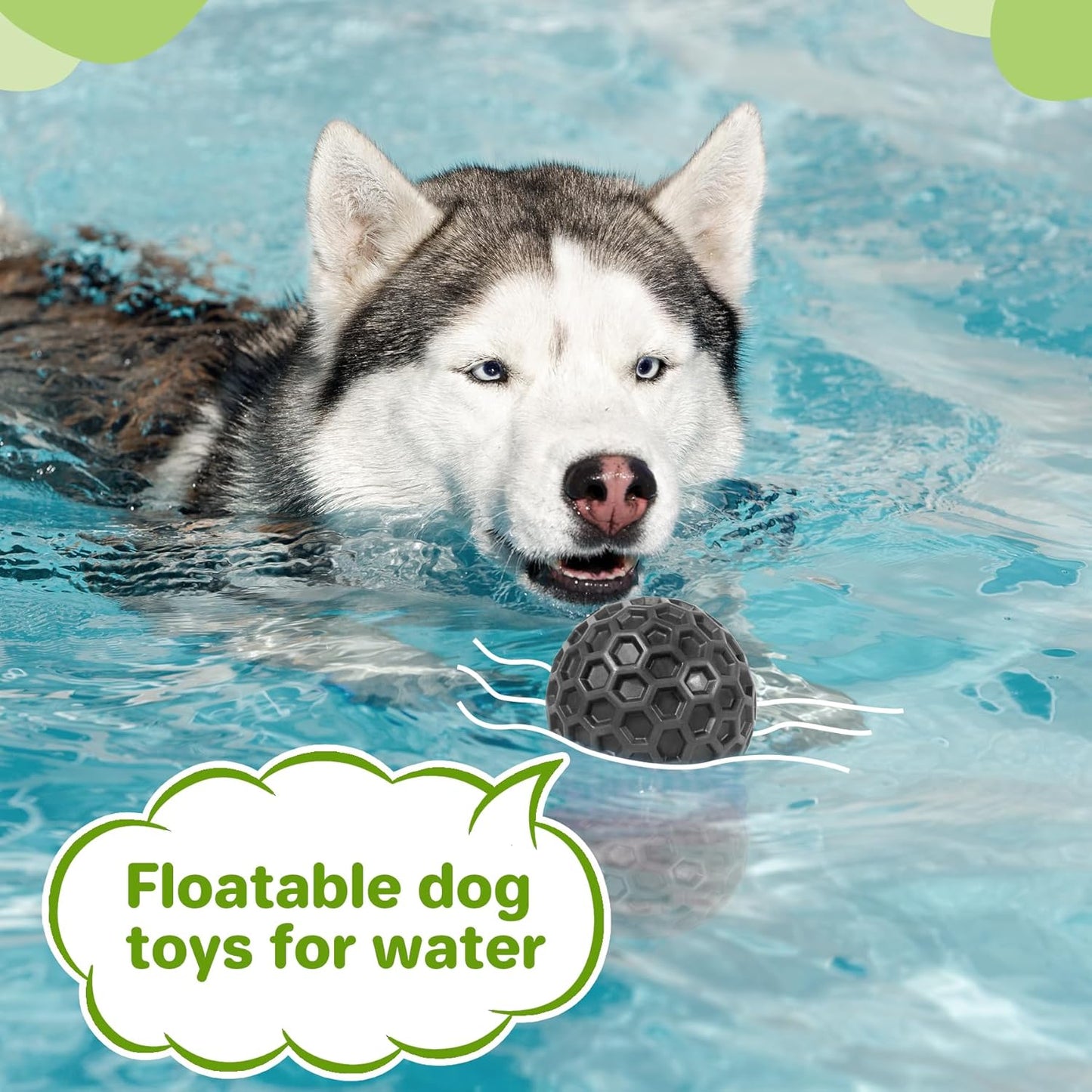 Indestructible Squeaky Dog Balls Puppy Toys, Interactive Dog Toys for Small Dogs, Puppy Chew Toys for Teething and Relax, Dogs Chew Toy Balls Small Toys for Small Breed