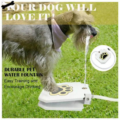 Automatic Dog Water Fountain Step on Toy Outdoor Joy with Pets Security without Electricity for Big Medium Small Dogs Drinking