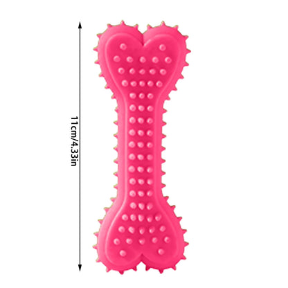 Dog Chew Toys 3PCS Rubber Toothbrush Toys 4.3 Inch Bone Shape for Small and Medium Dogs Coffee Warmers Mats Puppy Christmas Big Dog for Large Dogs Aggressive Chewers Hard Rubber for Dogs Xmas Dog For