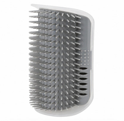 Cat Self Groomer Wall Brush Corner Face Scratcher Massage Comb Catnip Holder
