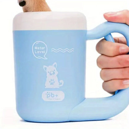 ABS Pet Paw Washer Cup- Manual Press Dog Cat Foot Cleaner Brush Tool Grooming Supplies Manual Press Pet Paw Cleaner Cup for Dogs