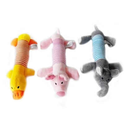 3Pcs Plush Animal Dog Toy Dog Squeaky Toys Cute Pet Plush Toys Stuffed Puppy Chew Toys for Small Medium Dog Puppy Pets - Bulk Dog Toys