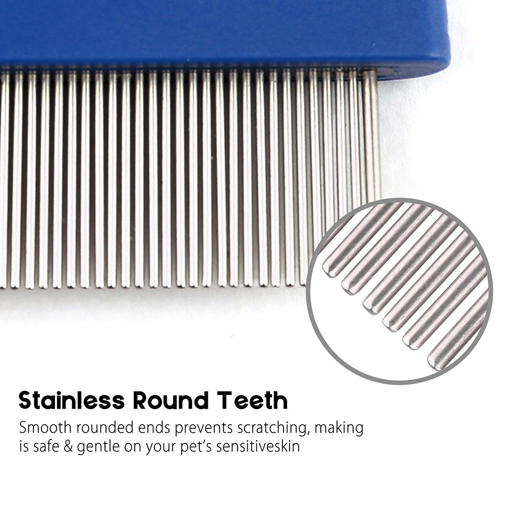 Flea Comb for Cats Dogs Pet Hair Grooming Tools Deworming Brush Fur Remove