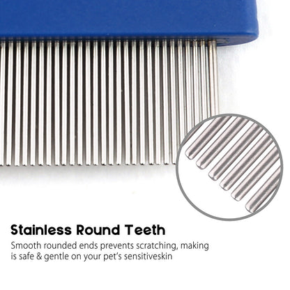 Flea Comb for Cats Dogs Pet Hair Grooming Tools Deworming Brush Fur Remove