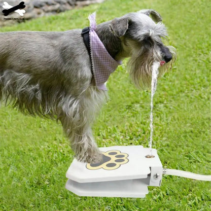 Automatic Dog Water Fountain Step on Toy Outdoor Joy with Pets Security without Electricity for Big Medium Small Dogs Drinking