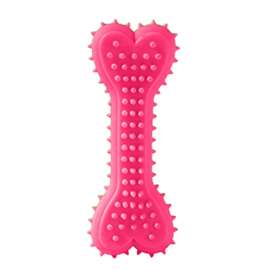 Dog Chew Toys 3PCS Rubber Toothbrush Toys 4.3 Inch Bone Shape for Small and Medium Dogs Coffee Warmers Mats Puppy Christmas Big Dog for Large Dogs Aggressive Chewers Hard Rubber for Dogs Xmas Dog For
