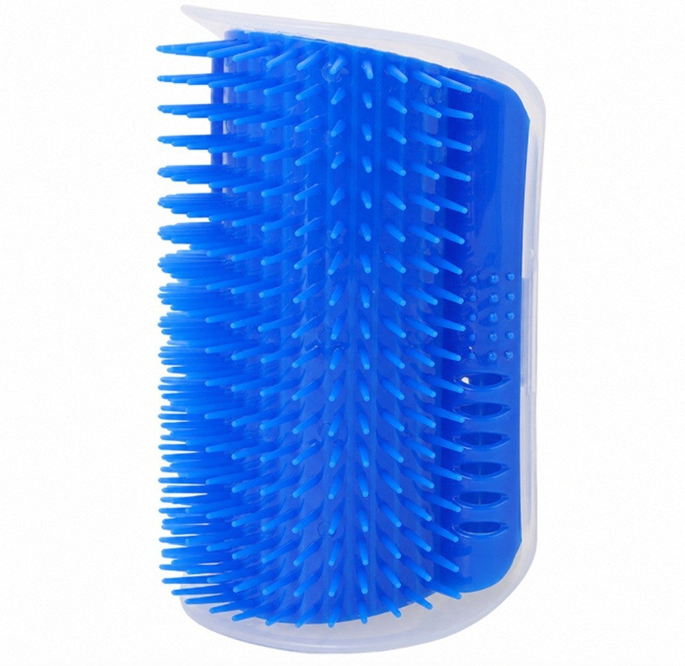 Cat Self Groomer Wall Brush Corner Face Scratcher Massage Comb Catnip Holder
