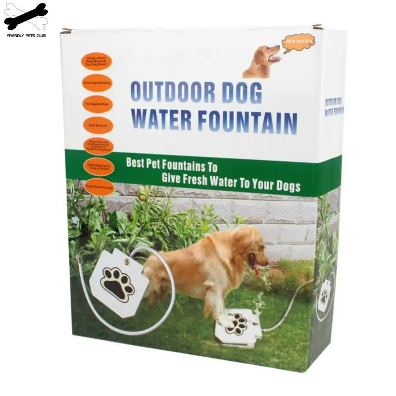 Automatic Dog Water Fountain Step on Toy Outdoor Joy with Pets Security without Electricity for Big Medium Small Dogs Drinking