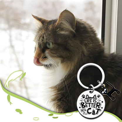 Cat Mom Keychain Black Cat Gifts for Cat Lover | Cat Mom Gift Cat Lover Keychain Pet Owner Gift Gifts for Cat Lovers Cat Accessories Funny Cat Gift