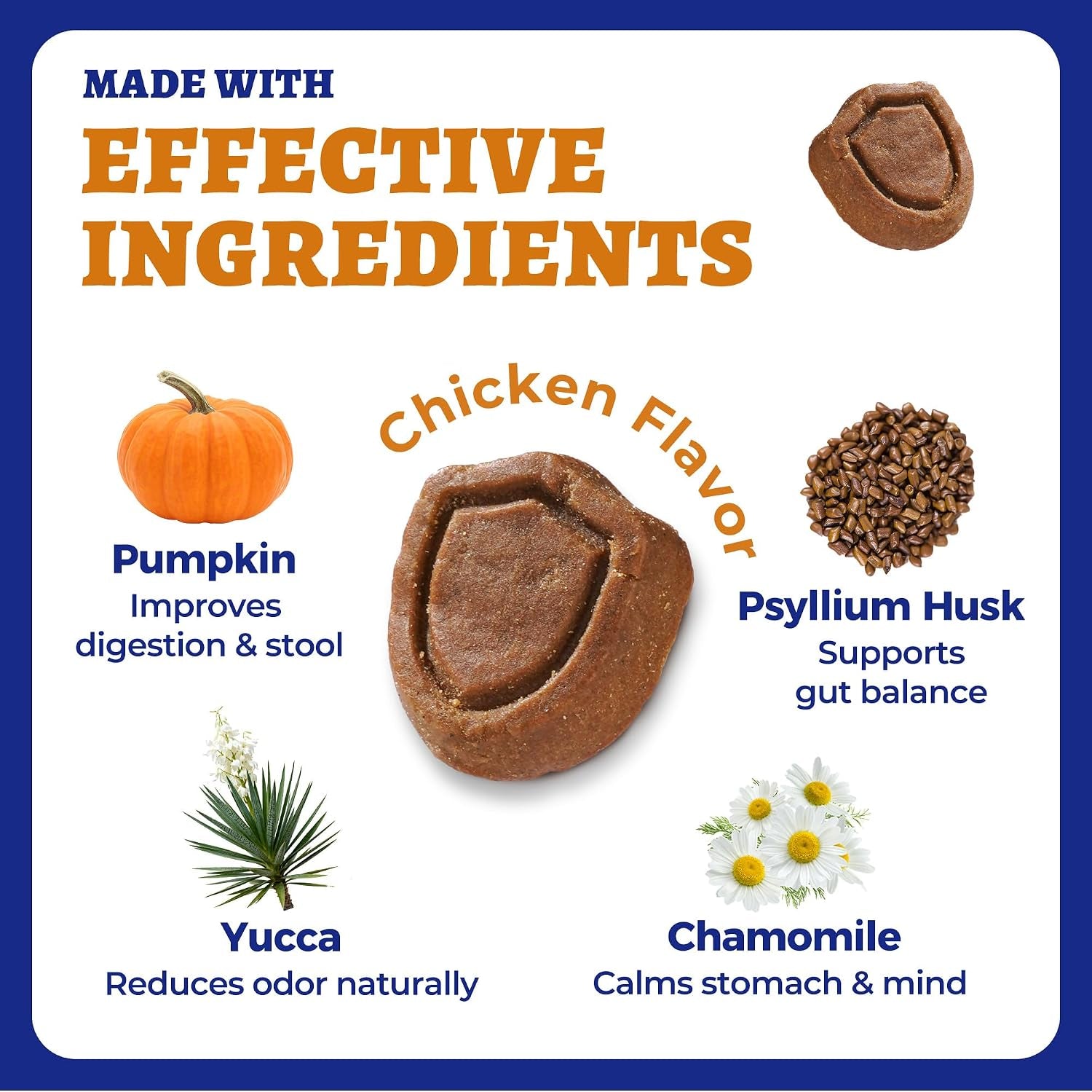 260 Bites No Poo Chews for Dogs Coprophagia Relief with Probiotics | Stool Eating Deterrent for Dogs - Chicken & Pumpkin Flavor Supports Digestive & Gut Health, Breath Freshener & Immune System