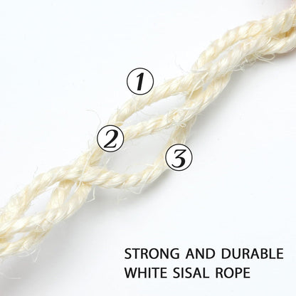 Cat Sisal Rope 164-Feet 4Mm for Scratcher Repair and Replace Scratching Post, DIY Hemp Twine Rope for Cat Tree Tower Carpet Mat Kicker House, Pet Toy, and Crafts Gardening Home Decorating