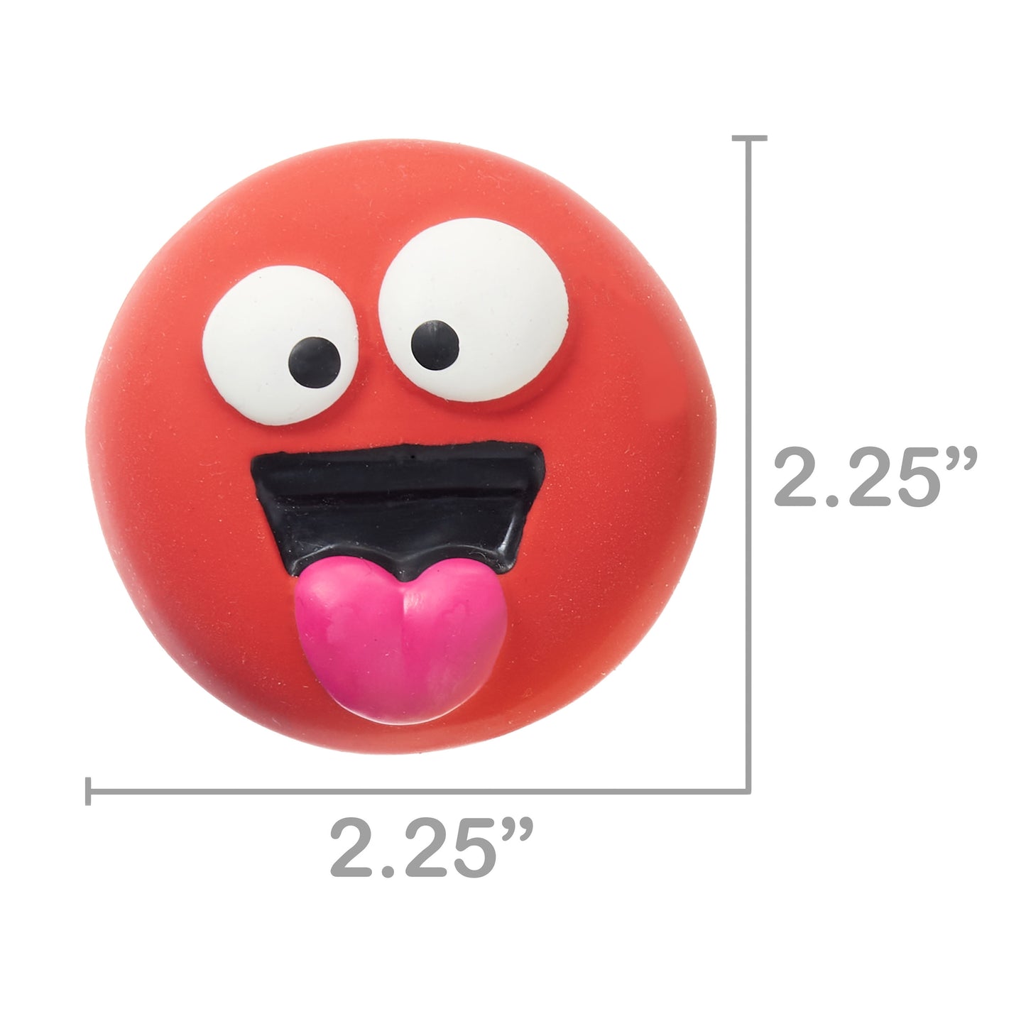 Multicolor Emoticon Latex Dog Toys with Squeakers, Chew Level 2, 5 Count