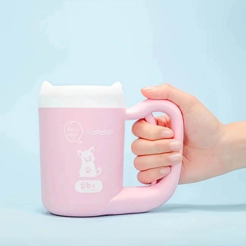 ABS Pet Paw Washer Cup- Manual Press Dog Cat Foot Cleaner Brush Tool Grooming Supplies Manual Press Pet Paw Cleaner Cup for Dogs