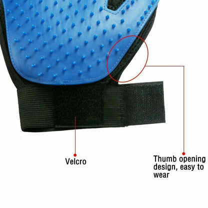 1 Pair Pet Dog Cat Hair Remover Mitt Massage Brush Deshedding Grooming Gloves