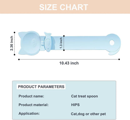 -3PCS Cat Treat Spoon Squeeze,Cat Strip Feeder Spoon,Easy Feeding Spoons for Licky Treats,Pet Food Spoons for Wet Food, Suitable for Churu Paste Treat(3 Color)