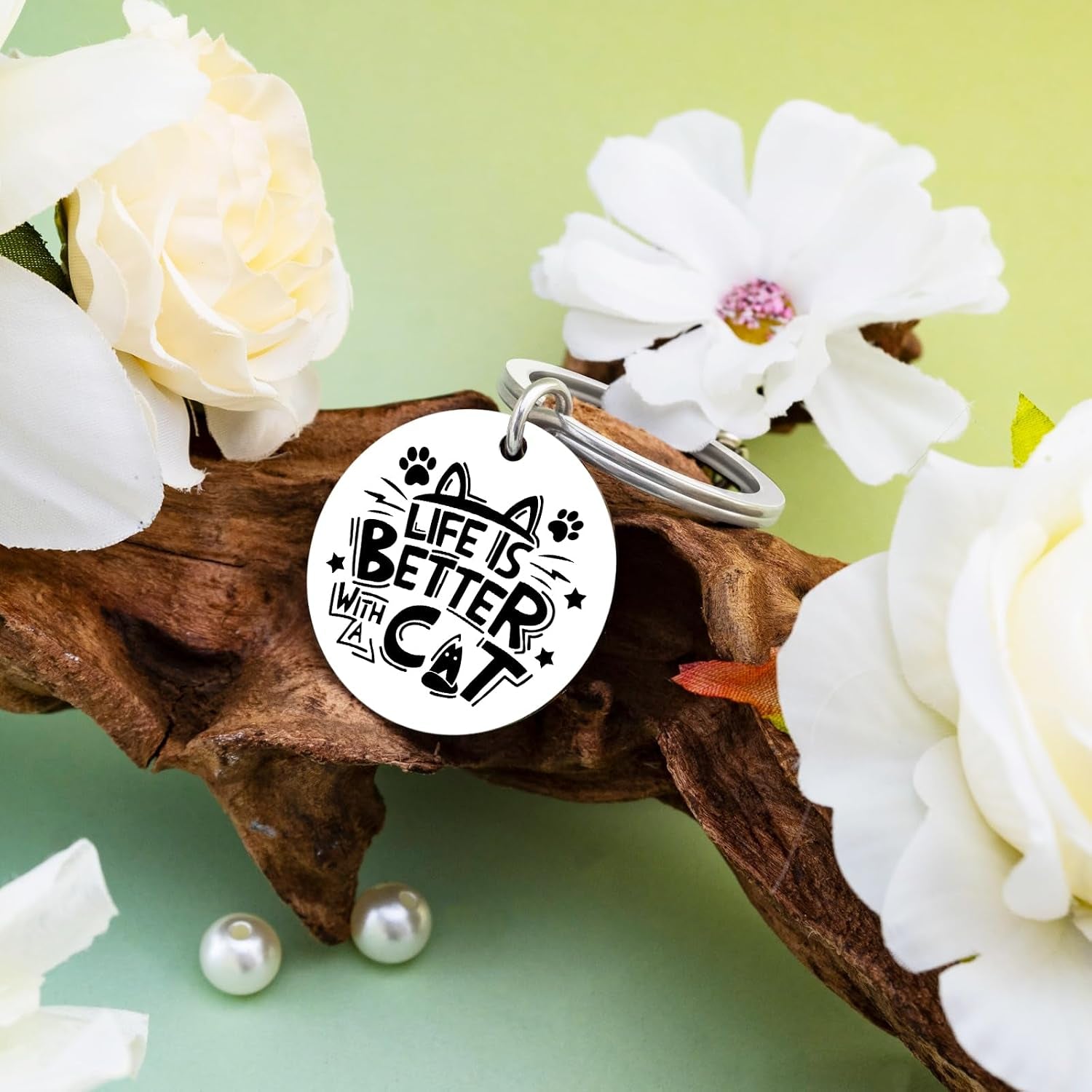 Cat Mom Keychain Black Cat Gifts for Cat Lover | Cat Mom Gift Cat Lover Keychain Pet Owner Gift Gifts for Cat Lovers Cat Accessories Funny Cat Gift